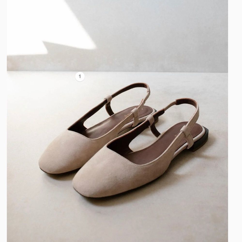 Alohas Holly Beige Suede Slingback ballerinas size 37 EU/6.5 US